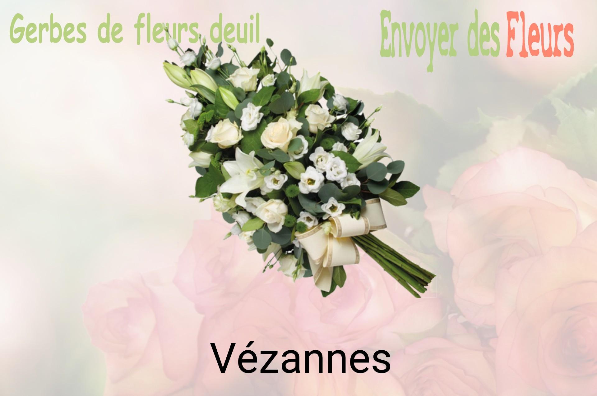Gerbe de fleurs de deuil livrée à Vézannes